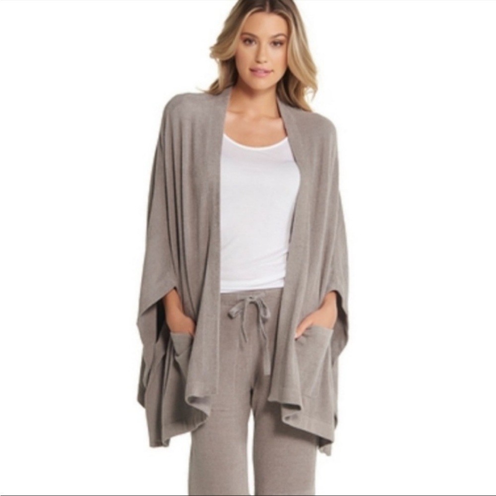 BAREFOOT DREAMS CozyChic ultra Lite Cardigan Grey Skies One Size